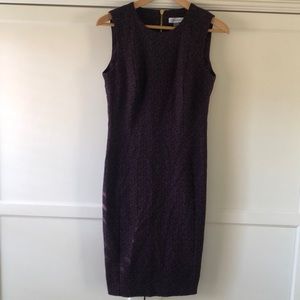 Calvin Klein purple and black sleeveless dress
